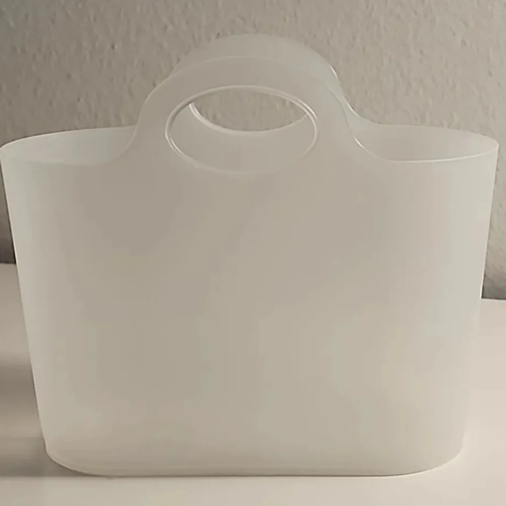 The Container Store 2-Pc Plastic Utility stackable Storage Organizer Bin Basket